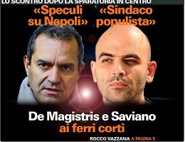 Scontro a distanza de Magistris-Saviano. Volano gli insulti