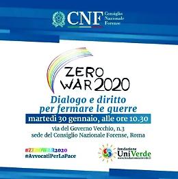 Campagna #zerowar2020, avvocati in campo contro tutte le guerre
