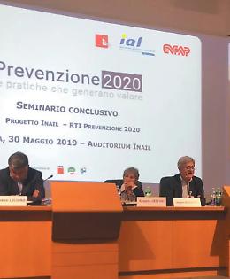 Incidenti sul lavoro, all&rsquo;Inail i risultati del Progetto &ldquo;Prevenzione 2020&rdquo;
