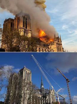 Notre Dame prima e dopo l'incendio, la gallery