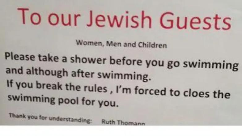 L'hotel in Svizzera ai clienti ebrei: "Doccia prima del bagno in piscina"