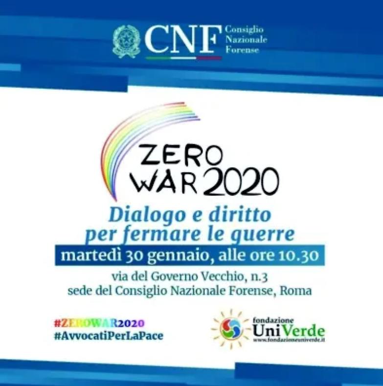 Campagna #zerowar2020, avvocati in campo contro tutte le guerre