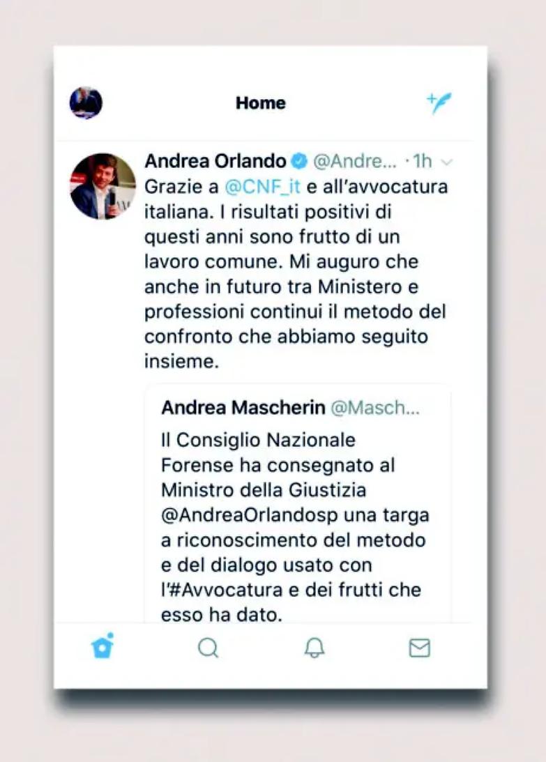 Mascherin consegna a Orlando una targa: &laquo;Testimonia il lavoro comune col ministero&raquo;