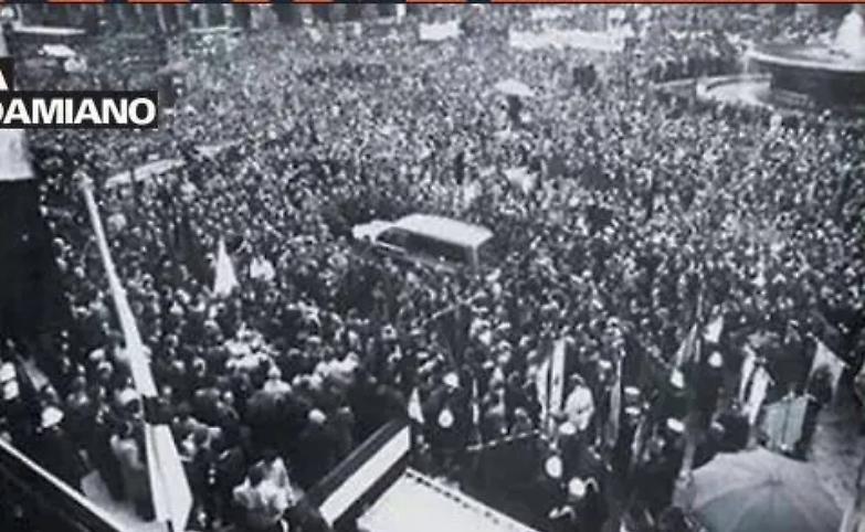 Damiano: &laquo;Una distesa infinita di 250 mila ombrelli accompagn&ograve; la bara di Guido Rossa&raquo;