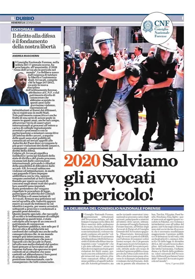 Numero speciale con Il Dubbio di oggi: "2020. Salviamo gli avvocati in pericolo"