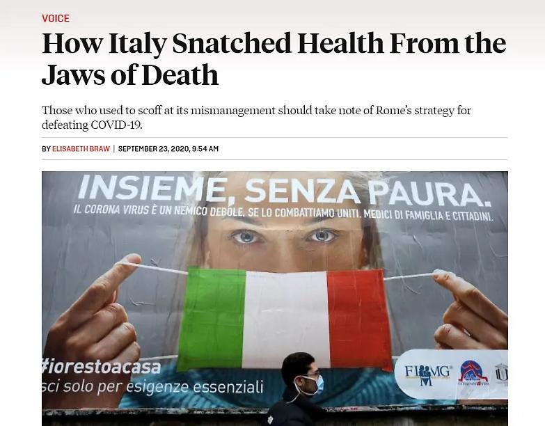 L'italietta diventa il modello Italia". Il mondo ora ci guarda per capire come si frena il Coivid