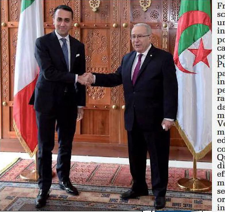 Di Maio vola in Algeria con l&rsquo;Eni per cercare nuove forniture di gas