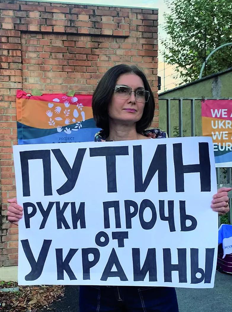 &laquo;Pace per l&rsquo;Ucraina&raquo; Letta al sit- in sotto l&rsquo;ambasciata russa