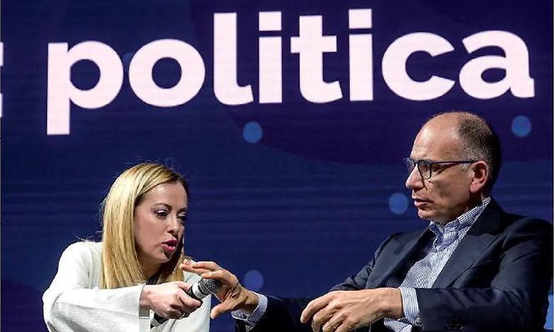 Scontro durissimo tra il segretario del Pd Letta e Meloni