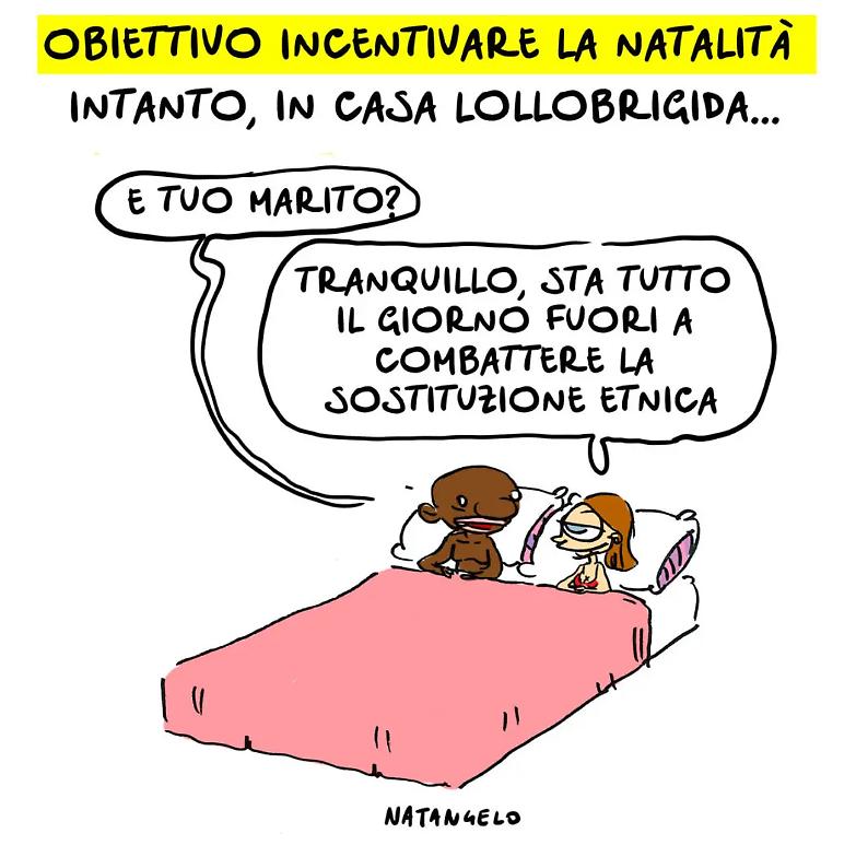 Bufera per la vignetta con Arianna Meloni e Lollobrigida, la premier: &ldquo;Allusioni indegne&rdquo;